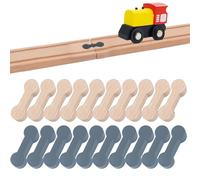 20 PCS Adaptateurs Compatible Brio Duplo, Lot de 8 connecteurs de Rails de Train en Bois, Adaptateurs Compatible Brio Duplo, Connecteurs de Piste pour Jouets, connecteurs de Piste en Bois