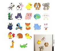 20 PCS Aimants Mignons pour Réfrigérateur en Forme d’Animaux, Aimants 3D Amusants pour Enfants, Décoration Éducative pour Maison, École et Bureau (20PCS)