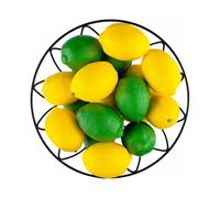 20 PCS Artificial Lemons and Limes Fake Fruit Lemons for Home House Kitchen Party Decoration, 3'' X 2''yellowgreen