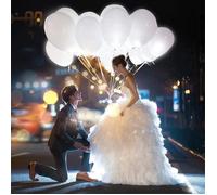 20 PCS Ballons LED Lumineux Blanc 12"" Decoration Lumineuse Ballon pour Mariage Anniversaire Fête Soirée Divers Festivals 20 Pièces