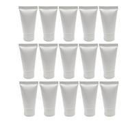 20 PCS Blanc Plastique Recharge Cosmétique Doux Tubes Étanche Maquillage Voyage Emballage Flacons Bouteilles avec Flip Cover Cleanser Shampooing Toilette Conteneurs Stockage (15ml/0.5oz)