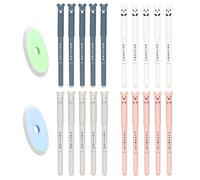20 Pcs Bleu Stylo Effaçables 0,35mm Stylo Effacables Avec 2 Gommes Kawaii Cute Stylos à Encre Gel Cartoon Animal de Dessin pour Cadeau Étudiant L'école Bureau Maison