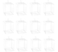20 Pcs Boîtes Cadeaux Transparentes Suspendues, 8x8x10cm Clair Boîte À Bonbons Rectangle Pvc Boîtes De Faveur Pour Bonbons Bonbons Moules À Chocolat Noël Fête De Mariage Ornements Cadeaux