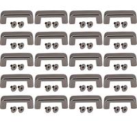 20 pcs boucle de pont d'arc 16,5 x 6 x 7 mm métal -D - raccord anneau avec vis pH pour projets cuir argent noir