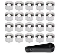 20 Pcs Cache-écrous de Roue Voiture pour Ford Fiesta|Plus/Titanium/St-Line/Active/St 2008-2022, Cache Ecrou Capuchons D'écrou de Roue Hexagonaux Couvre-écrous Anti-poussière Protection Accessoires