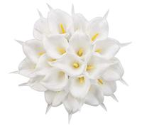 20 PCS Calla Lily Artificielle PU Latex Real Touch Faux Bouquet De Fleurs pour la Fête De Mariage De Mariée Décor À La Maison