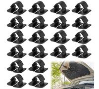 20 PCS Capot de Voiture Isolation Pad Support Clip, Auto Capot en Plastique Boucle de Fixation Retenue, Clips de Support de Coussinet D'Isolation de Capot de Voiture, Isolation Thermique Noir