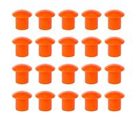 20 PCS Capuchons de sécurité pour barres d'armature, 2.36x2.16x1.5 Inch Vis de tube de capuchons de barres d'armature de champignon en sur les piquets de barres d'armature Capuchon protection fileté