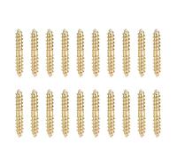 20 pcs 5 * 30mm Cheville Vis Menuiserie Meubles Connecteur Double Extrémité Vis Tête Tête Pointue Queue Autotaraudeuse Vis Bois Cheville Vis Connexion Bois