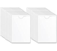 20 Pcs Clear Self Adhesive Label Pouches Self Adhesive Document Holder Auto Document Holder For Store And Protect Index Cards,Folder Labels,Cards