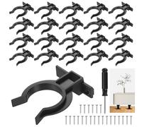 20 Pcs Clips de Plinthes de Cuisines, Fixation Plinthe Cuisine, Attache Clip Plinthe Cuisine Fixations, Support de Clip de Fixation Pied Meuble Tables Armoires 28-32 mm, avec 60 Vis et 1 Tournevis