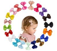 20 pcs Couleurs Différentes Pince à Cheveux Noeud Papillon Pour Bébé Filles,Cheveux Pinces Avec Crocodiles und Ruban,Cheveux Arc Clips