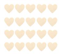 20 pcs Coupes de coeur en bois mignonnes en forme de copeaux inachevés en bois d'artisanat en bois décoration bricolage
