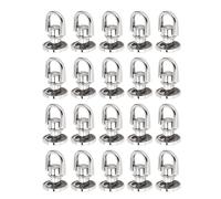 20 pcs d rivet rivet en alliage zinc bouton de tête de fer à bille rotatif d vis de goujon en anneau pour sac à main (Argent)