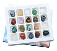 20 pcs d'oeufs en cristal, pierres de souci, rochers polis pour salle de classe, garniture, fête, cadeaux Pâques