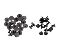20 Pcs En Laiton Noir Fileté Tête Plate Écrou Nail Rivets Vis BRICOLAGE En Cuir Artisanat Décoration Fournitures(5mm)