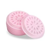 20 PCS En Plastique Support De Colle Pour Cils Jetable Adhésif Palette Pad Rose Titulaire Extensions De Cils Plateau De Colle Cils Pad Support pour Maquillage Outil Fourniture