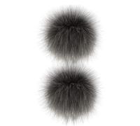 20 PCS FAUX FURS POM POM POUR LES CHAPOS - 4,7 pouces Pompoms du chapeau de tricot de bricolage moelleux avec bouton d'appui, pom bricolage Pom pour chaussures foulards Gants sacs Kelechains