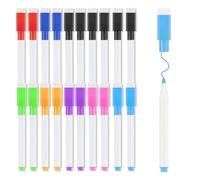 20 PCS Feutre Tableau Blanc Effacable,8 Couleur Feutre Ardoise Effacable Stylo Feutre,Marqueur Tableau Blanc Effacable,Stylo Effaçable Écologique avec Gomme,Convient à L'école,au Bureau,à la Maison