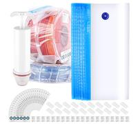 20 PCS Filament Storage Sacs à Vide Transparents 34 x 30cm, 1 Pompe Manuelle, 25 Cartes d'indicateurs d'humidité, 20 Clips d'étanchéité, 20 Déshydratants