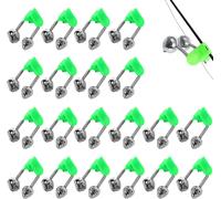 20 Pcs Fishing Alarm Bell Accessories Plastic Fishing Bell Metal Fishing Bell With Bell Holder And Luminous Stick For Outdoor Fishing,Entertainment Fishing Bells