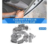 20 pcs Fixation De Panneau De Garniture De Montant B De Carrosserie De Voiture pour Volkswagen Passat 1998-2010, Supports Montage Garniture Intérieure En Métal Durable Argenté