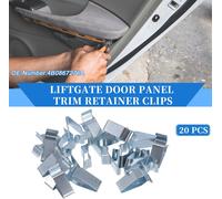 20 pcs Fixation De Panneau De Porte De Hayon Compatible pour Audi A3 06-13, En Métal Durable Argenté, pcs Ressort De Carrosserie De Panneau De Garniture De Voiture Polyvalents.