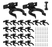 20 Pcs Fixation Plinthe Cuisine, Attache Clip Plinthe Cuisine Fixations Clips pour Plinthes de Cuisines Tables Armoires, Clip de Fixation Pied Meuble 32 - 42 mm(Noir)