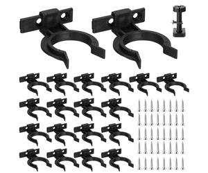 20 Pcs Fixation Plinthe Cuisine, Attache Clip Plinthe Cuisine Fixations Clips pour Plinthes de Cuisines Tables Armoires, Clip de Fixation Pied Meuble 32 - 42 mm(Noir)