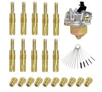 20 PCS Gicleurs de Carburateur Buse Principaux 100 105 108 110 115 120 125 130 135 140 et Buse Pilote Lent 32 35 38 40 42 45 48 50 52 55 avec Kit de Nettoyage Carburateur Pour PWK PE CVK GY6 Keihin