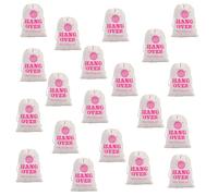 20 PCS Hangover Récupération Kit Sac Sac Kit En Tissu Hangover Coton Survie Sacs Cadeaux Pour Mariage, Fête, Premier Secours