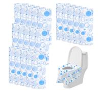 20 Pcs Housses de Siège de Toilette, Protege Toilette Jetable, Protection Toilettes Jetables, Protege WC Jetable pour Avion Voyage Toilettes Publiques Camping hôpitaux(620 x 640 mm)
