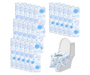 20 Pcs Housses de Siège de Toilette, Protege Toilette Jetable, Protection Toilettes Jetables, Protege WC Jetable pour Avion Voyage Toilettes Publiques Camping hôpitaux(620 x 640 mm)