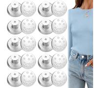 20 Pcs Jeans Buttons, Bouton de Rechange Jeans Bouton Métalliques Bouton, Boutons Jeans Métalliques DIY, 17mm Bouton Pression Jean, Pression pour Réparation de Pantalons, Manteau, Vestes