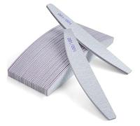 20 pcs Limes a Ongles Professionnelle, Lime à Ongles 100/180 Double Face Lavable Réutilisable, Salon de Coiffure, Manucure, Animaux Domestiques (Blanc)