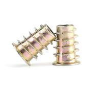 20 pcs M8 Ecrou Fileté en Alliage de Zinc Meubles Tête Hexagonale pour Insert de Bois Vis d'Interface Hexagone Intérieur(M8×20)