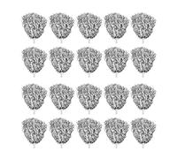20 Pcs Métallique Cheerleading Pom Poms avec Long Manche Cheering Squad Main Fleur Cheerleader Pompons pour Enfants École Danse Performance Sportive(Argent)