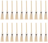 20 Pcs Mini Miniature Straw Broom for Dollhouse Mini Hanging Straw Witch Broom for Halloween Decoration Dollhouse Miniature Broom Model