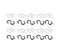 20 Pcs Mini S Crochets en Métal Fil Crochet Connecteurs Miniature Maison De Poupée Cintre pour DIY Artisanat Bijoux Suspendus Fournitures Noir Blanc