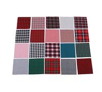 20 Pcs Moderne Tartan Tissu Quilting Tissu Patchwork Quilt Charme Carrés 25x25 Cm Tissu À Carreaux pour La Couture