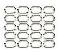 20 Pcs Mousquetons Ovales, Boucle à Ressort à Crochet Ovale Clip Porte Clés Fermoir, 20 x 31 mm Mousqueton Porte-clés pour Sangle Vêtements Sacs, Bricolage Porte-Clés Chaîne (Noir)