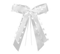 20 Pcs Noeud Voiture Mariage Blanc, Nœuds de Mariage de Voitures, Decoration Noeud Deco Voiture Mariages, Ruban Voitures Mariages, Deco Noël Fête