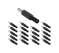 20 pcs noir 2,5 mm x 5,5 mm Power male Plug Jack adaptateur