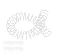 20 Pcs Peigne Reliure Spirales Bobines A4 A5 19mm 30 Trous Plastique Noir Peignes de Reliure à Feuilles Mobiles Capacité de 160 Feuilles Anneau de Livre de Papeterie pour Papier A4 A5(Blanc)