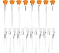 20 Pcs Pinceaux de masque ventilateur et plats Outils maquillage facial doux Kit beauté lavables conçus pour un usage domestique dans les salons