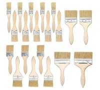 20 Pcs Pinceaux Peinture Acrylique Mur, Pinceau Plat Large, Pinceau Peinture Mur à Manche en Bois, Pinceaux de Décoration Professionnels pour Vernis Acrylique Gouache, 1/1,5/2/2,5/3/4/5"