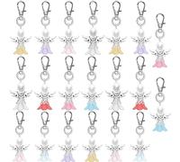 20 PCS Porte-clés Ange Pendentifs de Baptême de Mariage Fait à la Main Pendentifs Ange Gardien Porte Bonheur pour Invités Pendentif Ange Gardien Anniversaire Noël Baptême Communion