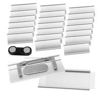 20 Pcs Porte-Noms Magnétiques, 72x32mm Badges Nominatifs avec Double Aimant et Épingle de Sécurité, Badges Professionnels Réutilisables pour Travail, Événements et Écoles