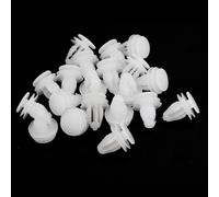 20 Pcs Rivet Plastique Retenue Porte Garniture Clips Fastener Blanc pour voiture