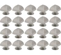 20 PCs Rivets pyramidaux 10mm Carré métallique et vis pH pour projets cuir Argent